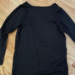 Uniqlo Heattech black shirt base layer scoop neck kids unisex boys girls sz 7-8